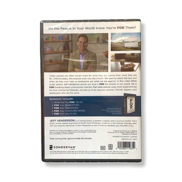 🍁2/$30🍁Know What You're FOR: A Strategy for Living the Life God Wan .. DVD - Picture 3 of 4